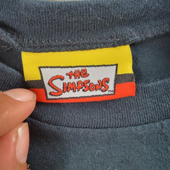 Vintage The Simpson Womens Short Sleeve Black T Shirt Itchy And Scratchy Show - Picture 4 of 9